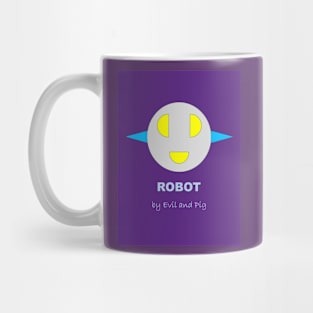 Geometric simple design Robot Mug